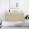 Mia 48 Inch Floating Vanity With Undermount Sink - Light Oak