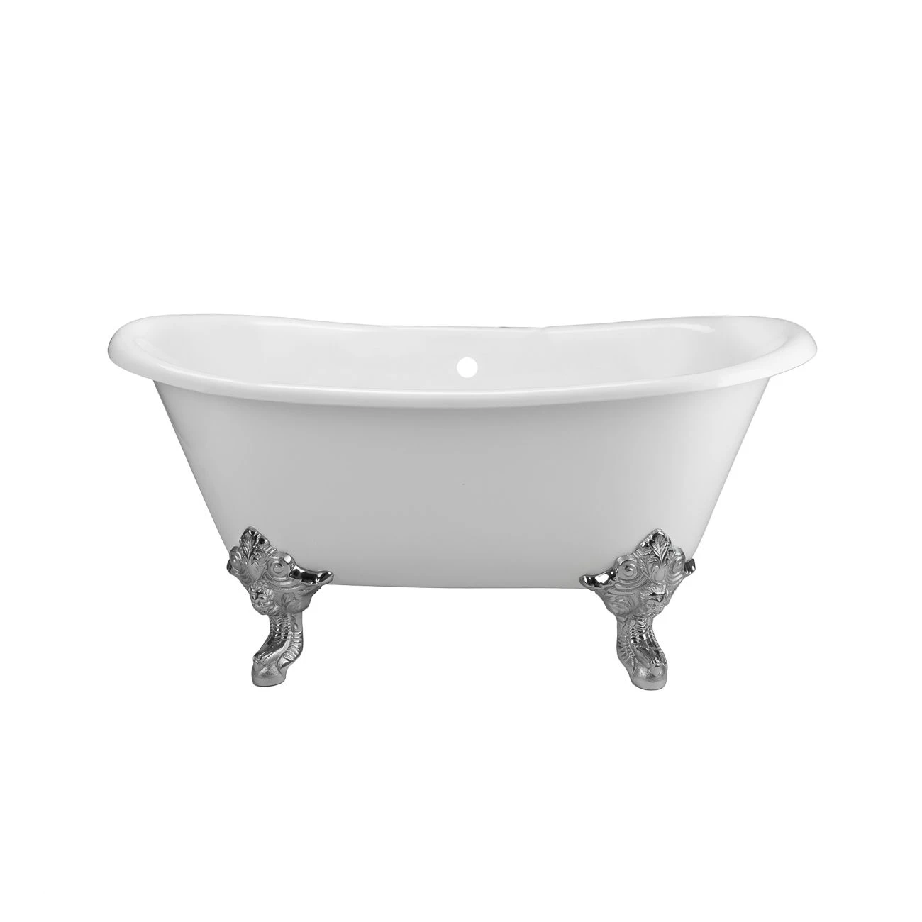 Monarch Cast Iron Double Slipper Clawfoot Tub - No Faucet Drillings - Monarch Feet - Image 3