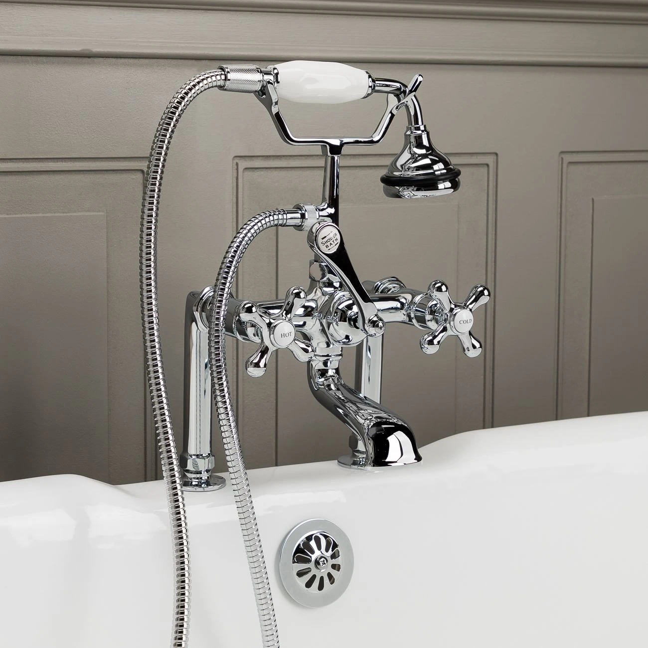 Laurent Cast Iron Double Ended Pedestal Tub - Rim Faucet Drillings - Image 3