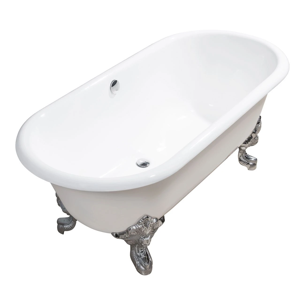 Napoleon Cast Iron Double Ended Clawfoot Tub - No Faucet Drillings - Monarch Feet - Image 2