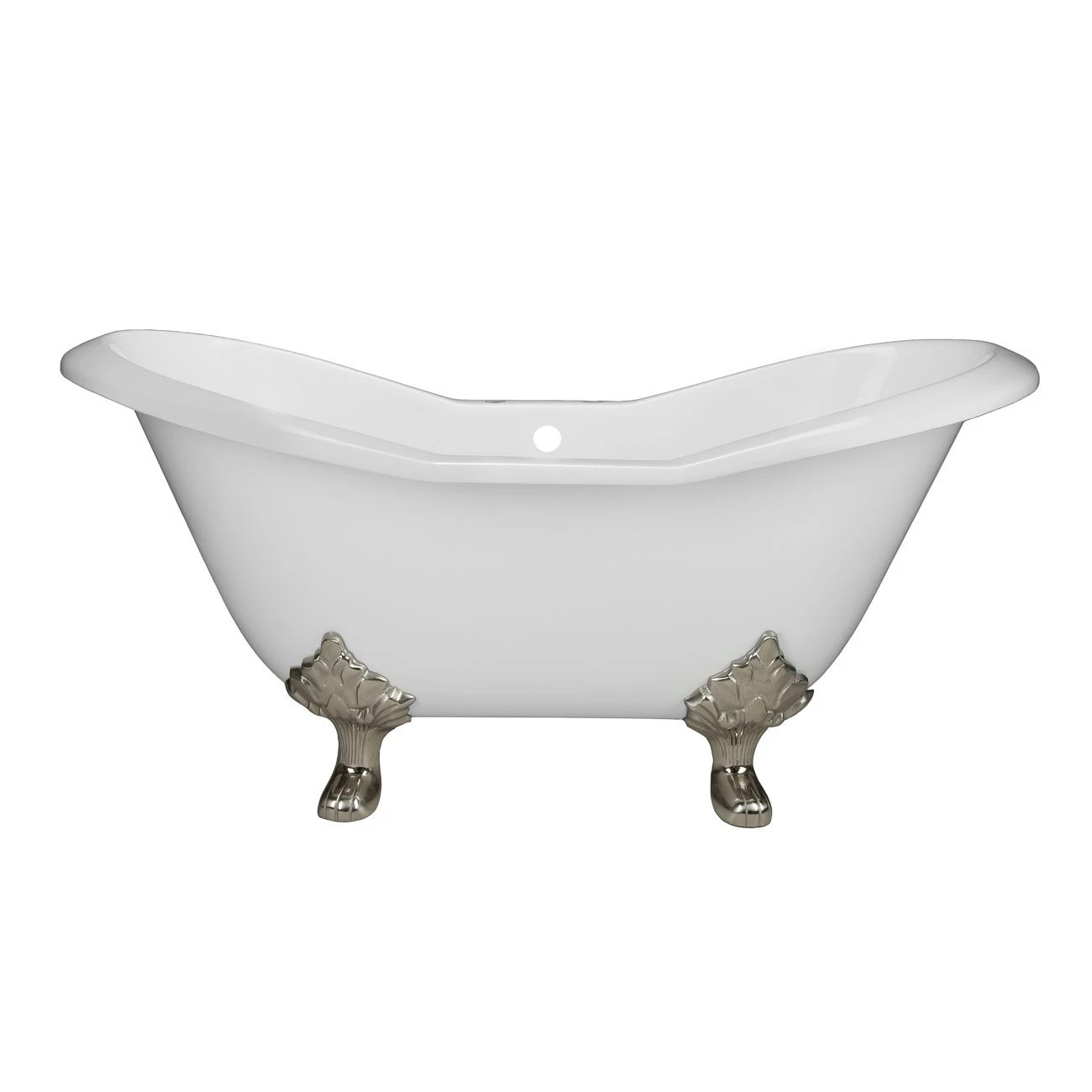 Grace Cast Iron Double Slipper Tub - Rim Faucet Drillings - Lion Paw Feet - Image 11