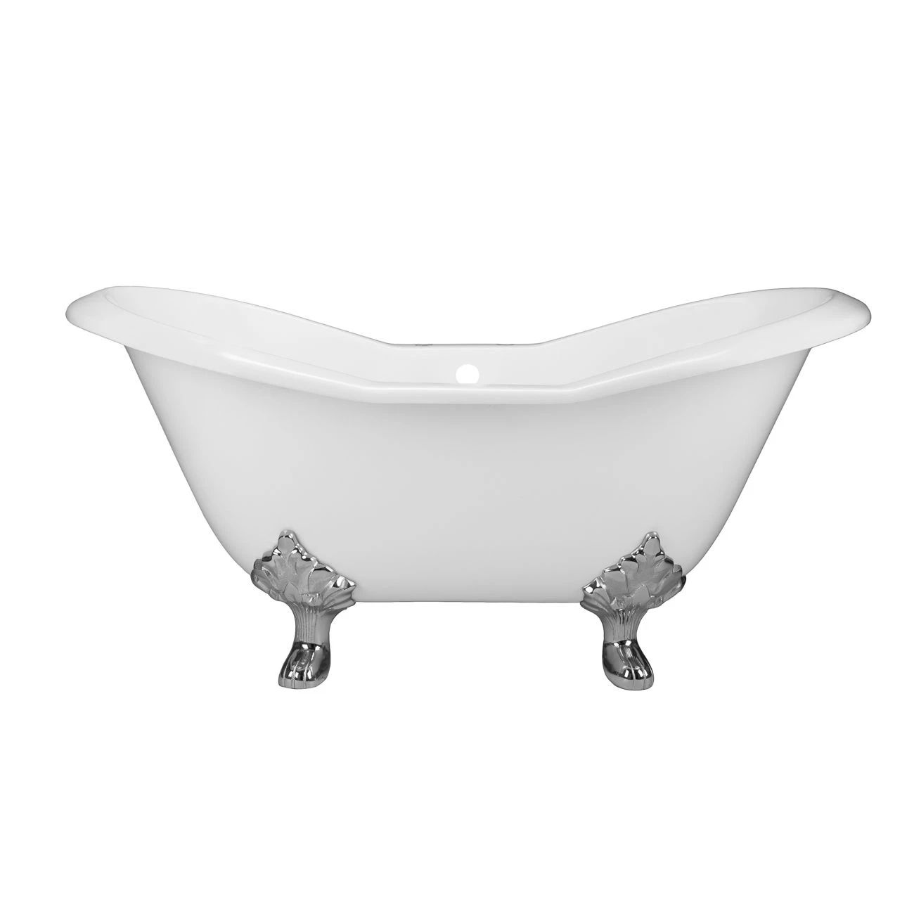 Grace Cast Iron Double Slipper Tub - Rim Faucet Drillings - Lion Paw Feet - Image 3