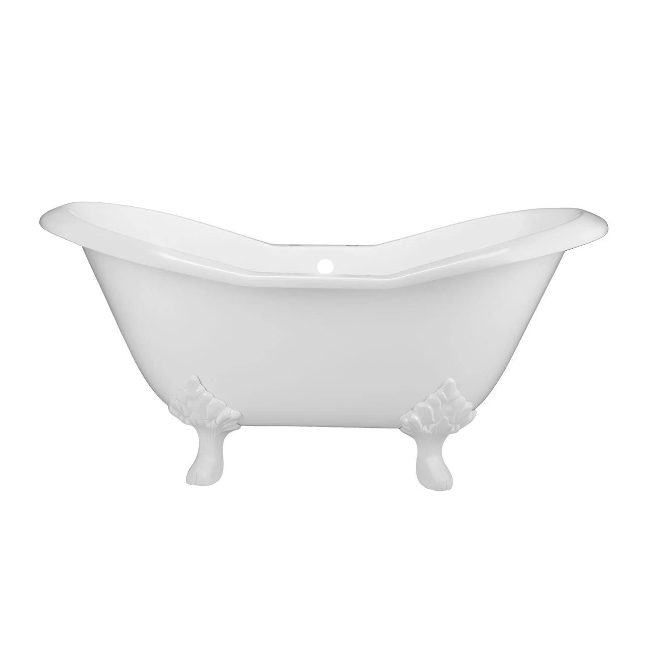 Grace Cast Iron Double Slipper Tub - Rim Faucet Drillings - Lion Paw Feet - Image 4