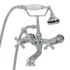 Bathroom Wall Mount English Telephone Clawfoot Tub Faucet With Handshower