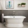 Laurent Cast Iron Double Ended Pedestal Tub - No Faucet Drillings