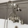 Deck Mount High Spout Clawfoot Tub Faucet W/ Handshower