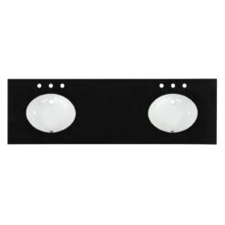 72 Inch Vanity Top With Oval Undermount Sinks