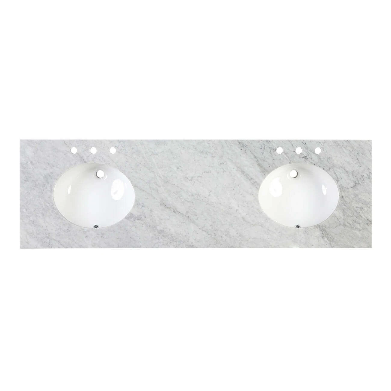 72 Inch Vanity Top With Oval Undermount Sinks - Image 3