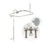 Deck Mount Clawfoot Tub Shower Enclosure With Faucet And Showerhead