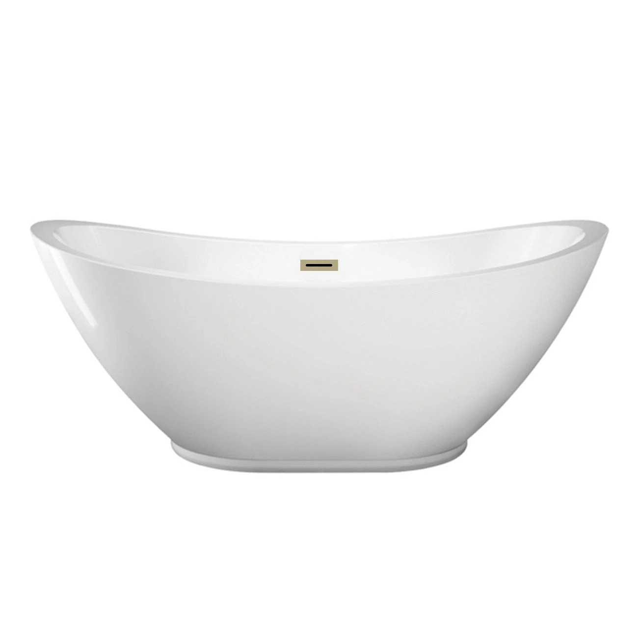 Parker 69 Inch Acrylic Double Ended Freestanding Tub - No Faucet Drillings - Image 2