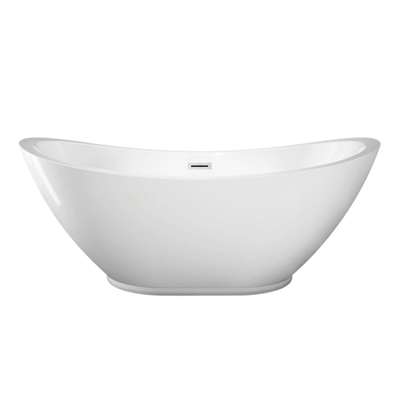 Parker 69 Inch Acrylic Double Ended Freestanding Tub - No Faucet Drillings - Image 7