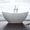Parker 69 Inch Acrylic Double Ended Freestanding Tub - No Faucet Drillings