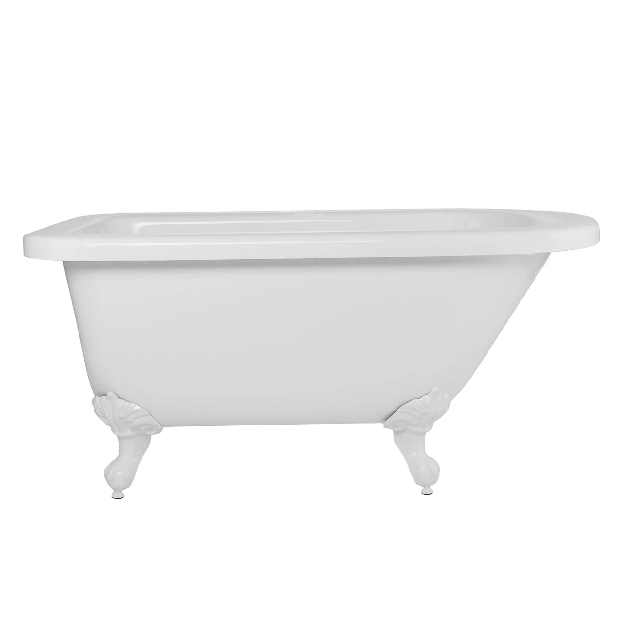 Savanna Acrylic Classic Clawfoot Tub - No Faucet Drillings - Ball & Claw Feet - Image 6