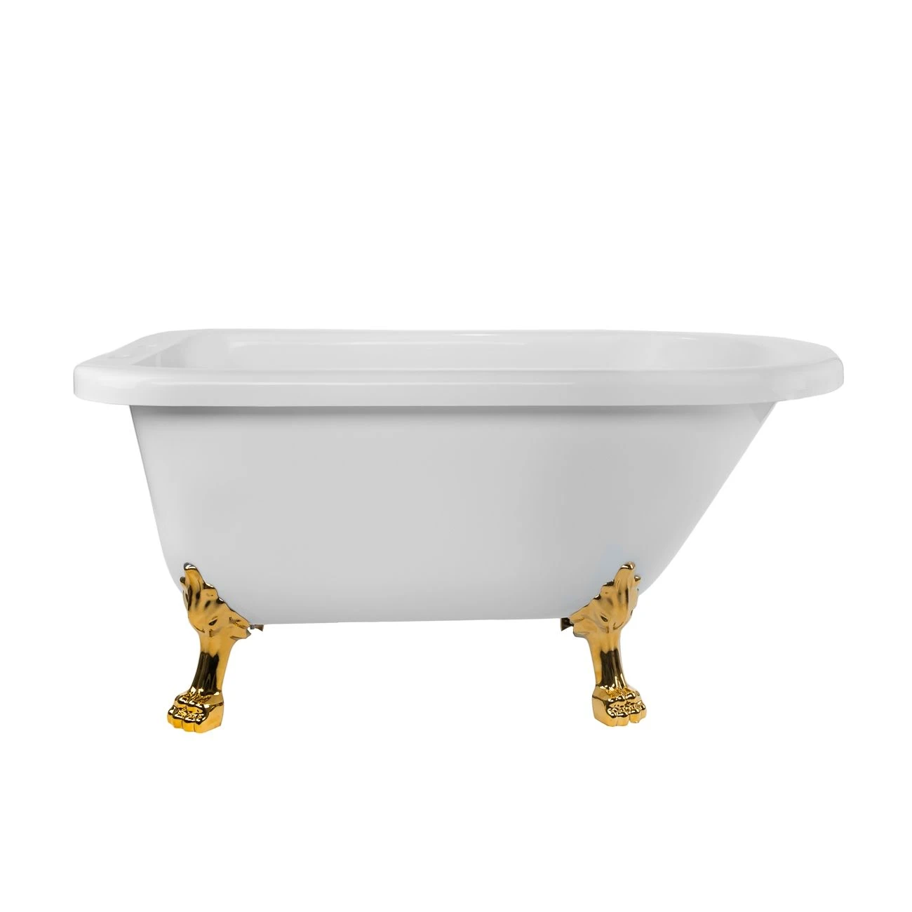 Stratford Acrylic Classic Clawfoot Tub - Rim Faucet Drillings - Lion Paw Feet - Image 4