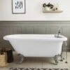 Savanna 60 Inch Acrylic Classic Clawfoot Tub - Wall Faucet Drillings