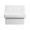 White 22 Inch Porcelain Wall Mount Utility Sink