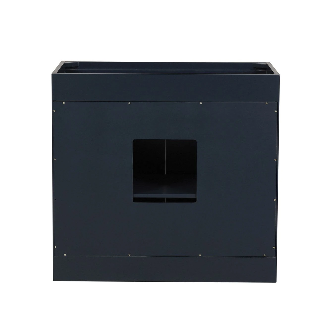 Cora 36 Inch Solid Oak Bathroom Vanity With Oval Undermount Sink - Navy - Image 5