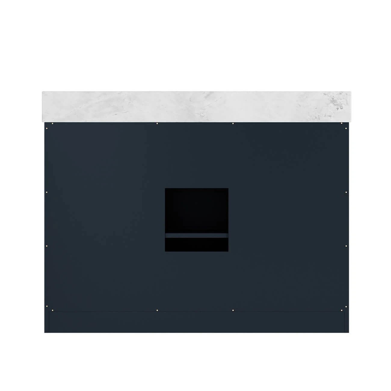 Cora 48 Inch Solid Oak Bathroom Vanity With Oval Undermount Sink - Navy - Image 4