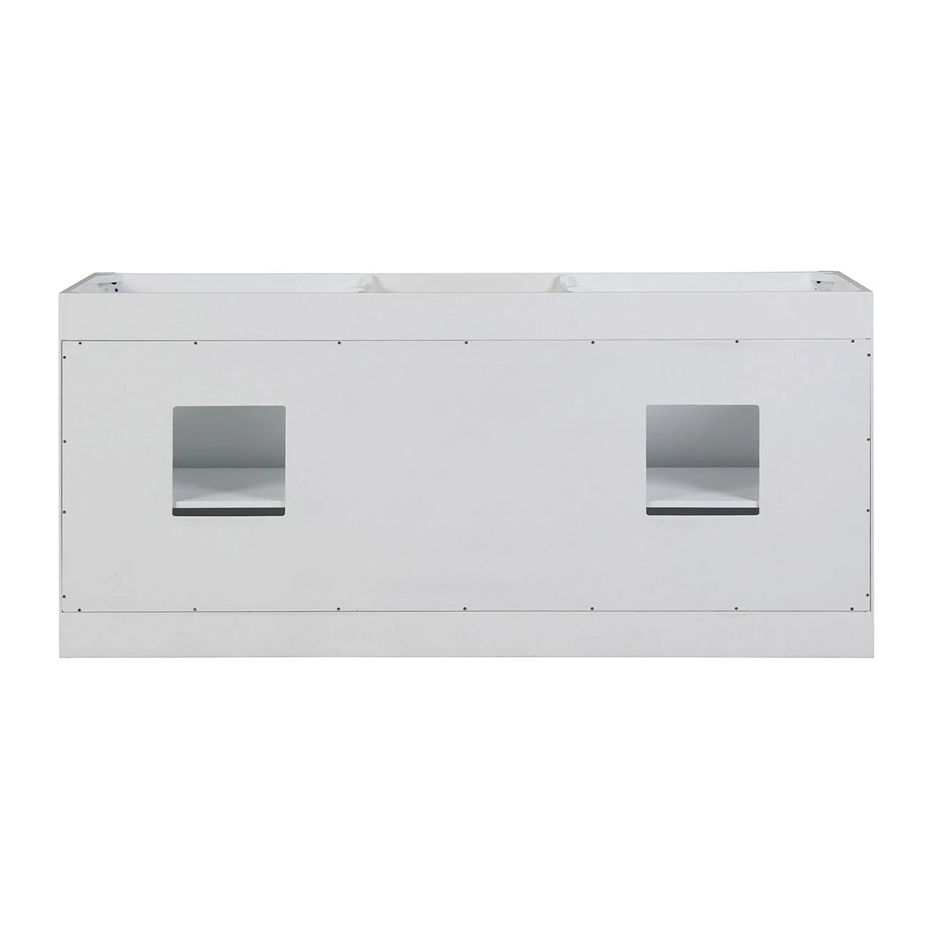 Cora 72 Inch Solid Oak Bathroom Vanity With Oval Undermount Sinks - White - Image 4