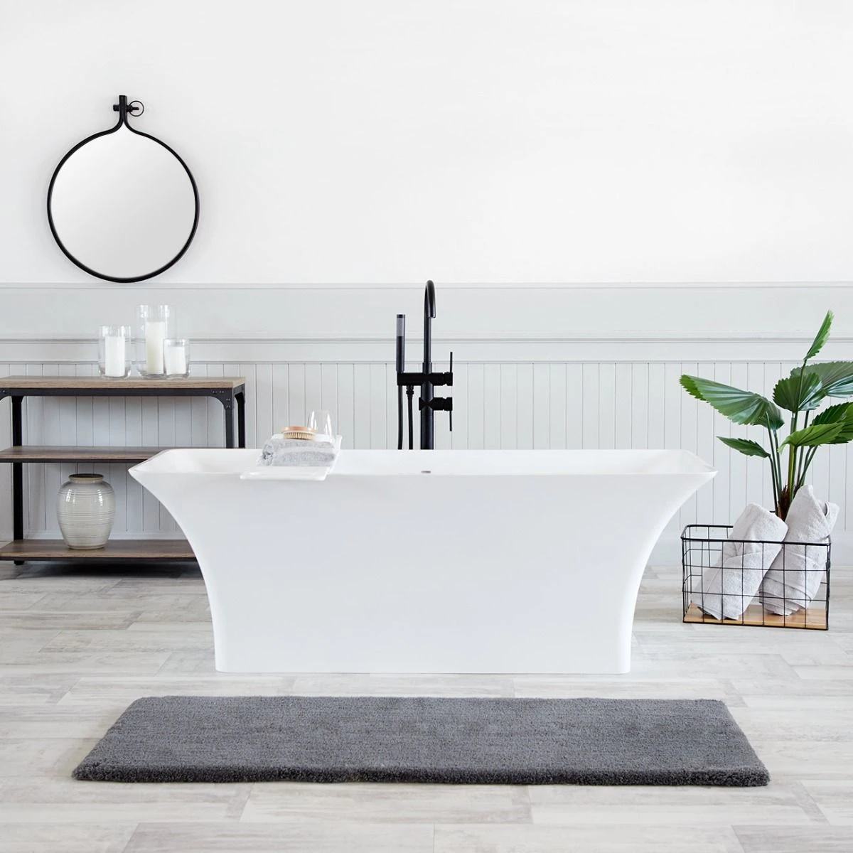 Savoy 66 Inch Resin Double Ended Matte Tub - Image 2