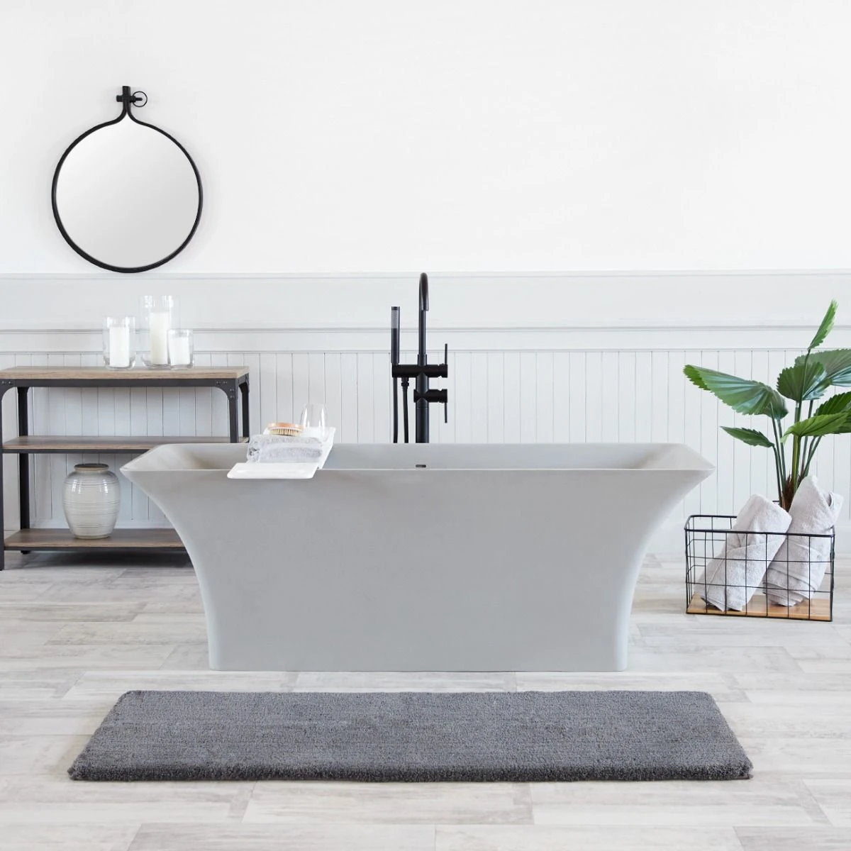 Savoy 66 Inch Resin Double Ended Matte Tub