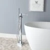 Contemporary Freestanding Waterfall Tub Faucet - Chrome