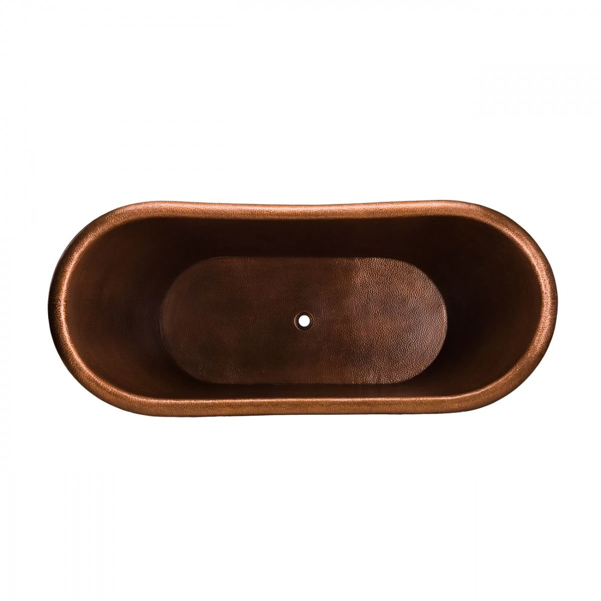 Hadley 71 Inch Copper Freestanding Double Slipper Bathtub - Medium Copper - Image 7