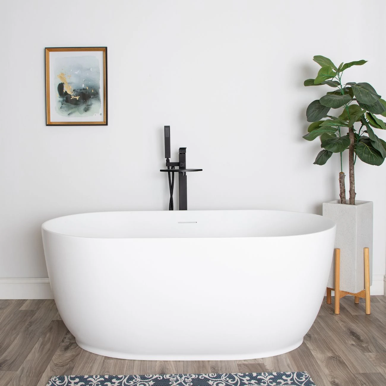 Mindy Matte White Double Ended Freestanding Tub