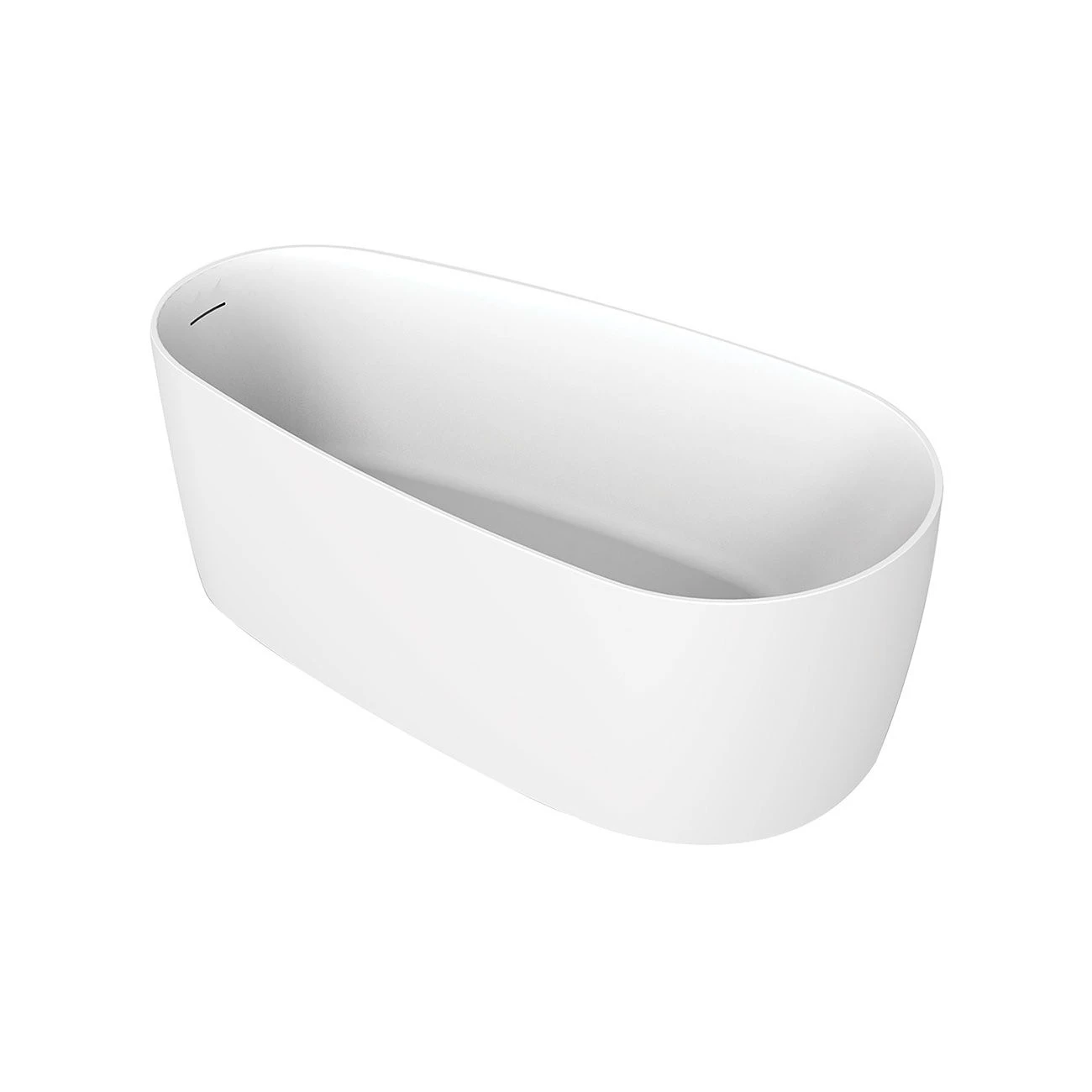 Torrance Matte White Contemporary Freestanding Tub - Image 3