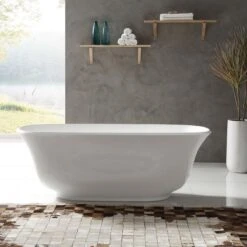 Augustus Acrylic Double Ended Freestanding Tub - No Faucet Drillings