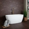Luna Matte White Acrylic Double Ended Freestanding Tub