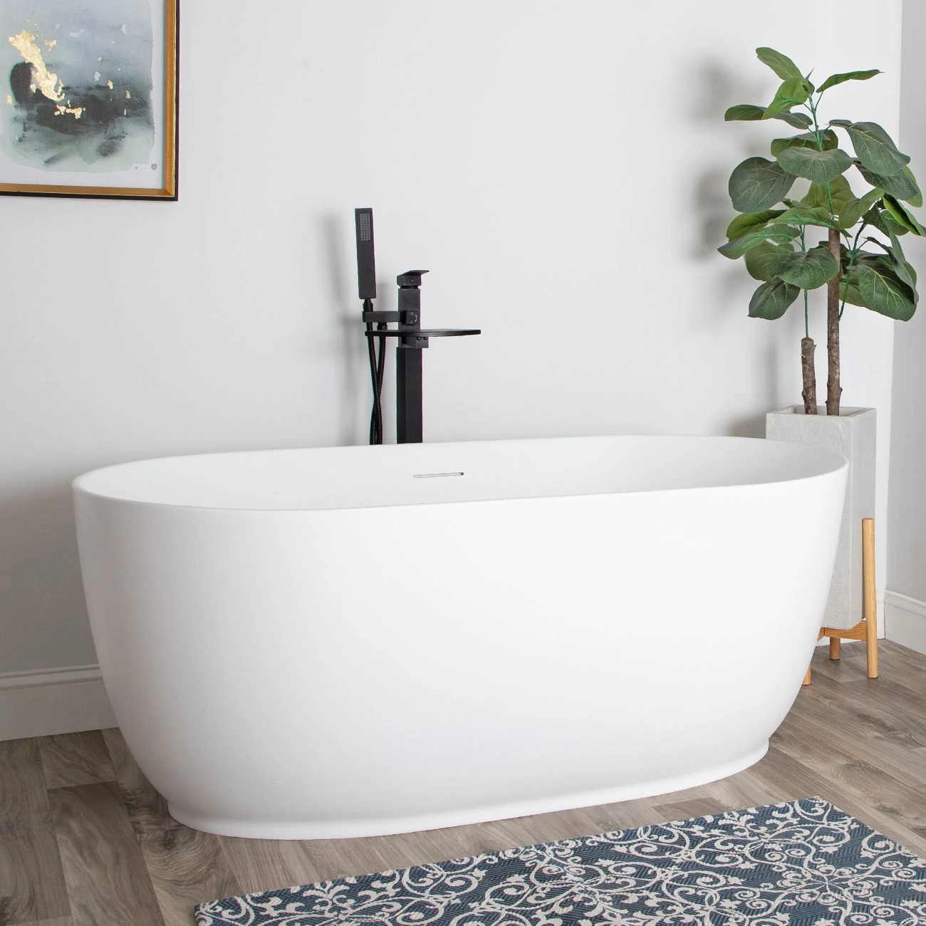 Mindy Matte White Double Ended Freestanding Tub - Image 2