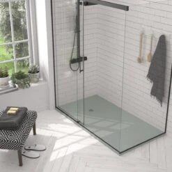 Stone Shower Base - Gray Slate
