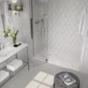 Stone Shower Base - White Marble