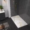 Stone Shower Base - Calacata Gold Marble