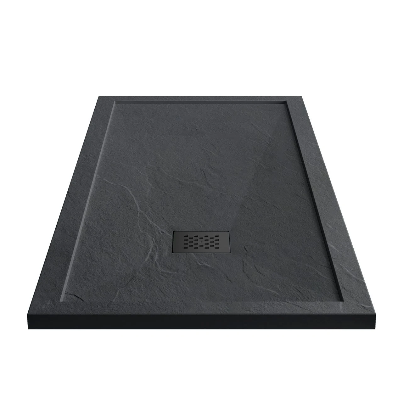 Resin Shower Base With Lip - Slate - Image 2