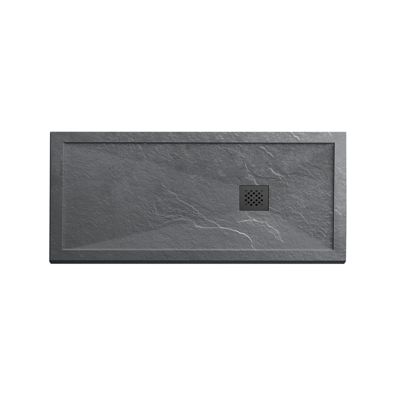 Resin Shower Base With Lip - Slate - Image 3