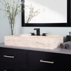 Camille Marble Rectangular Vessel Sink