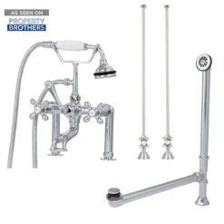 Clawfoot Tub Rim Mount Faucet Set