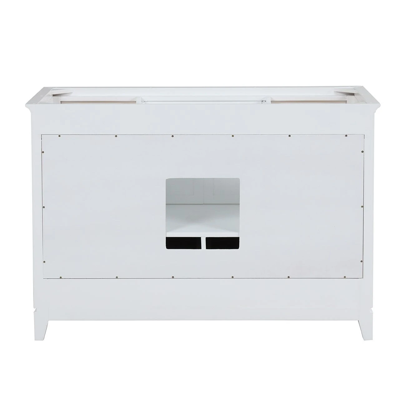 Lily 48 Inch Modern Console Vanity With Oval Undermount Sink - White - Image 5