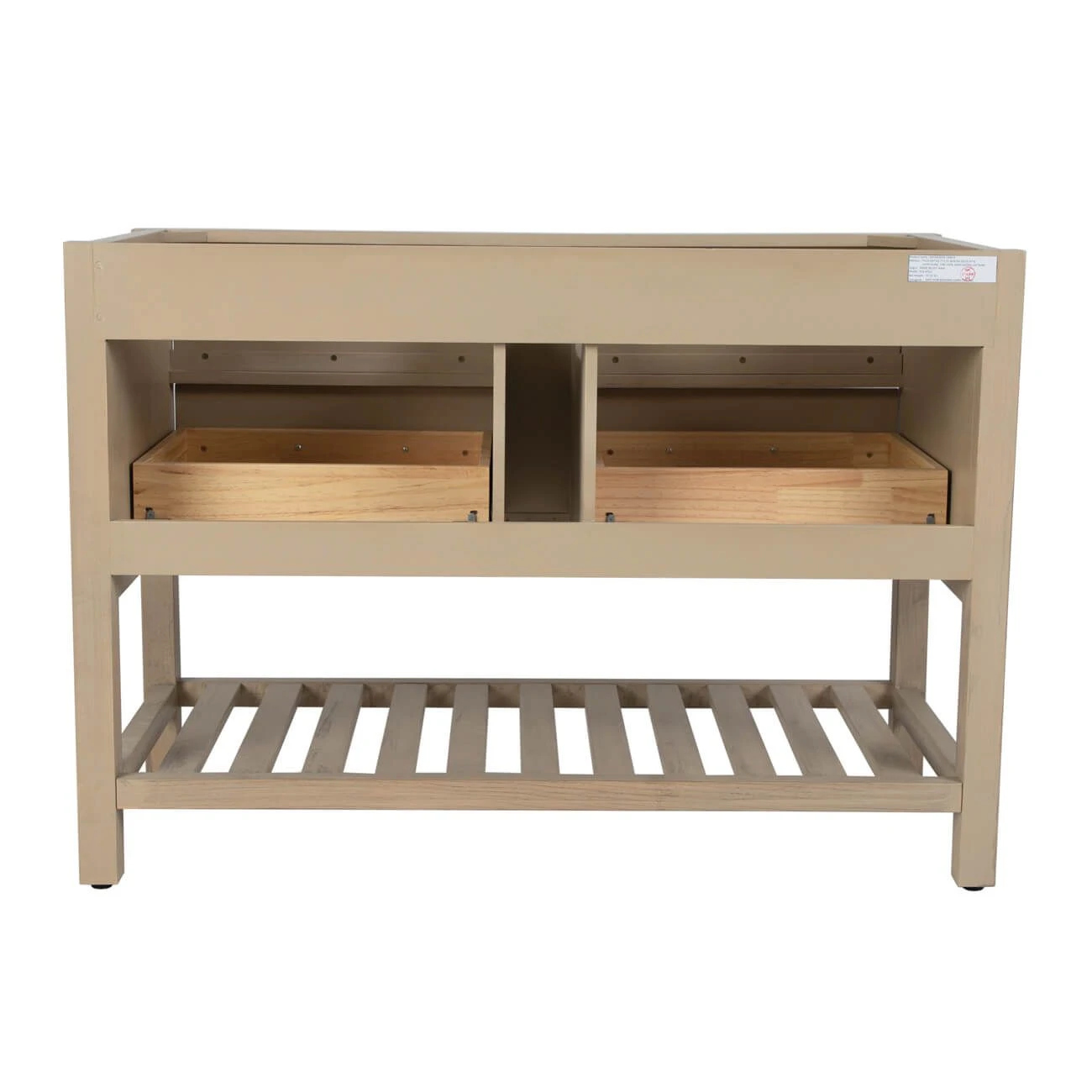 Everett 48 Inch Oak Console Vanity With Rectangular Undermount Sink - Light Oak - Image 5