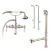 Mason Hill Collection Freestanding Clawfoot Tub And Faucet Set With Lift And Turn Drain
