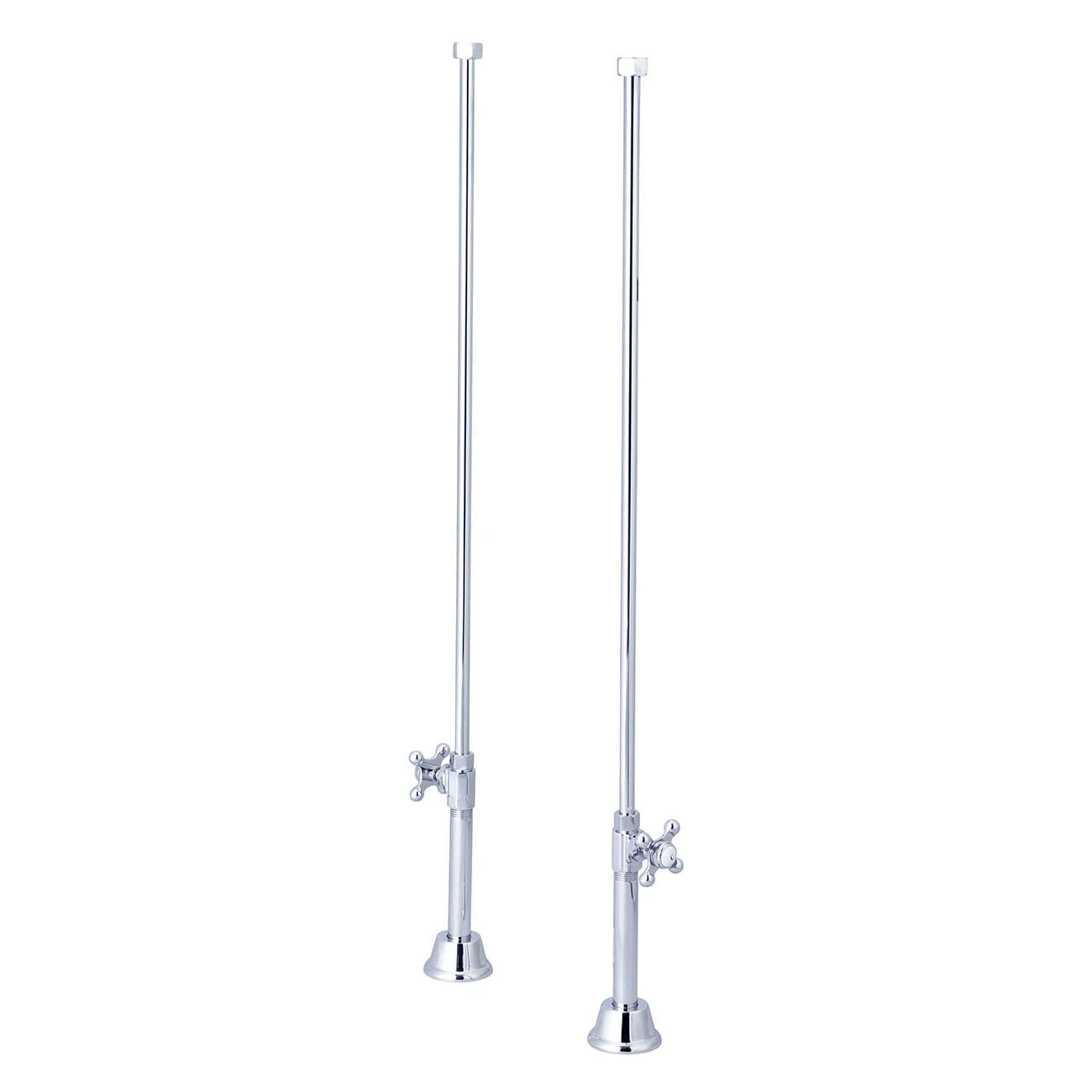 Oxford Cast Iron Double Ended Pedestal Tub Package - White / Chrome Fixtures - Image 4