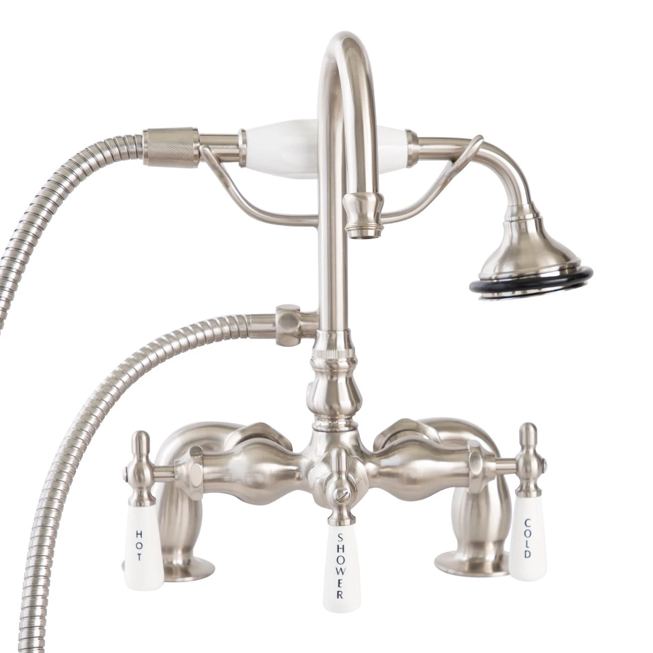 Mason Hill Collection Deck Mount High Spout Tub Faucet With Handshower - Image 2