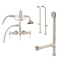 Mason Hill Collection Freestanding Clawfoot Tub Faucet With Handshower