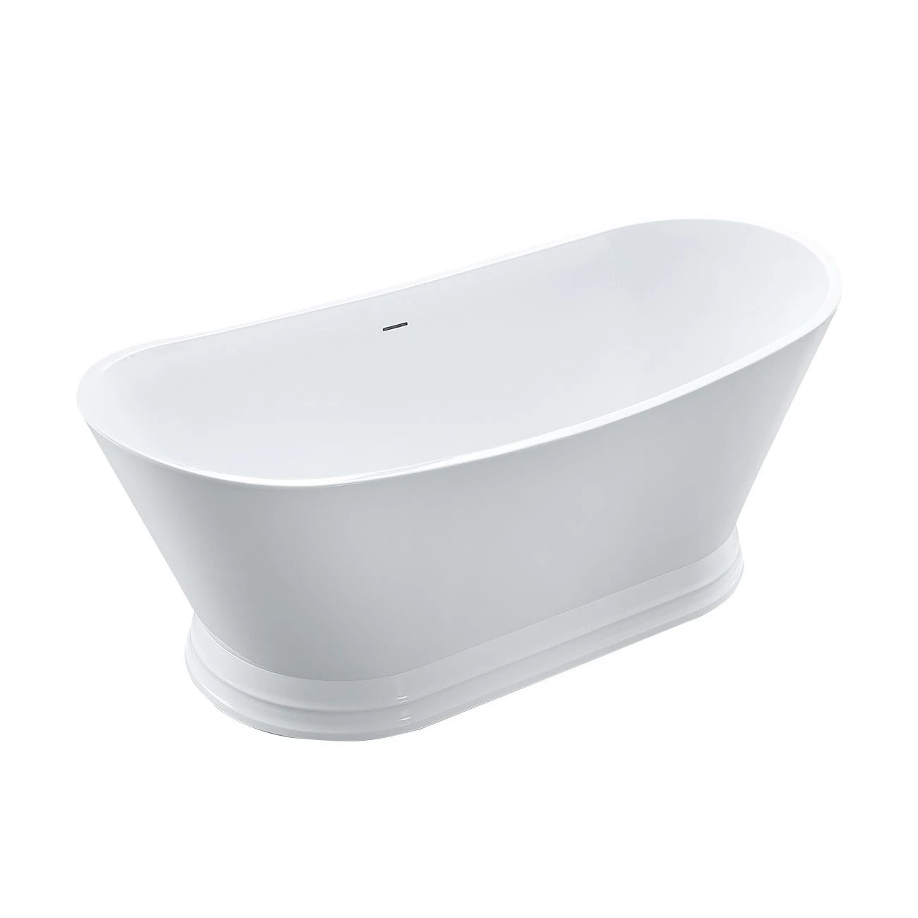 Viola 69 Inch Acrylic Double Slipper Freestanding Tub - Image 2