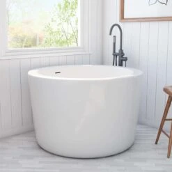 Kyoto 41 Inch Acrylic Round Japanese Soaking Tub