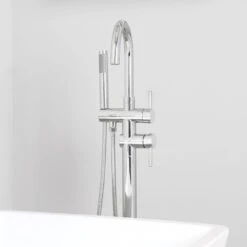 Contemporary High Flow Freestanding Tub Faucet