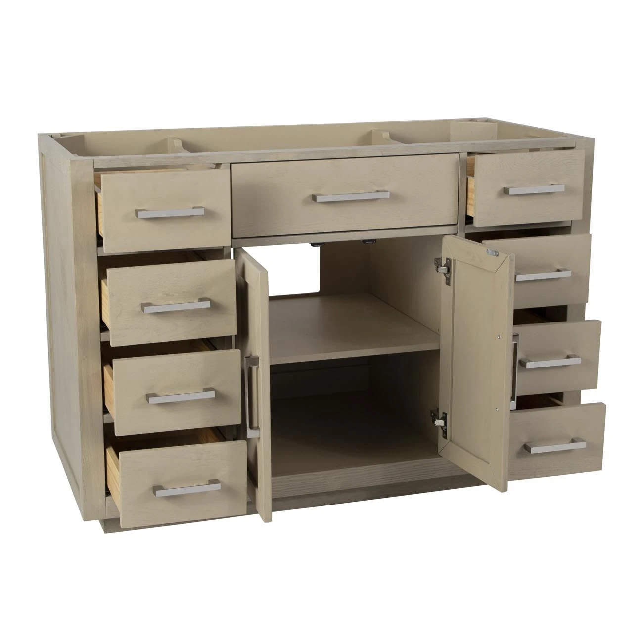 Barrett 48 Inch Oak Vanity With Rectangular Undermount Sink - Light Oak - Image 4