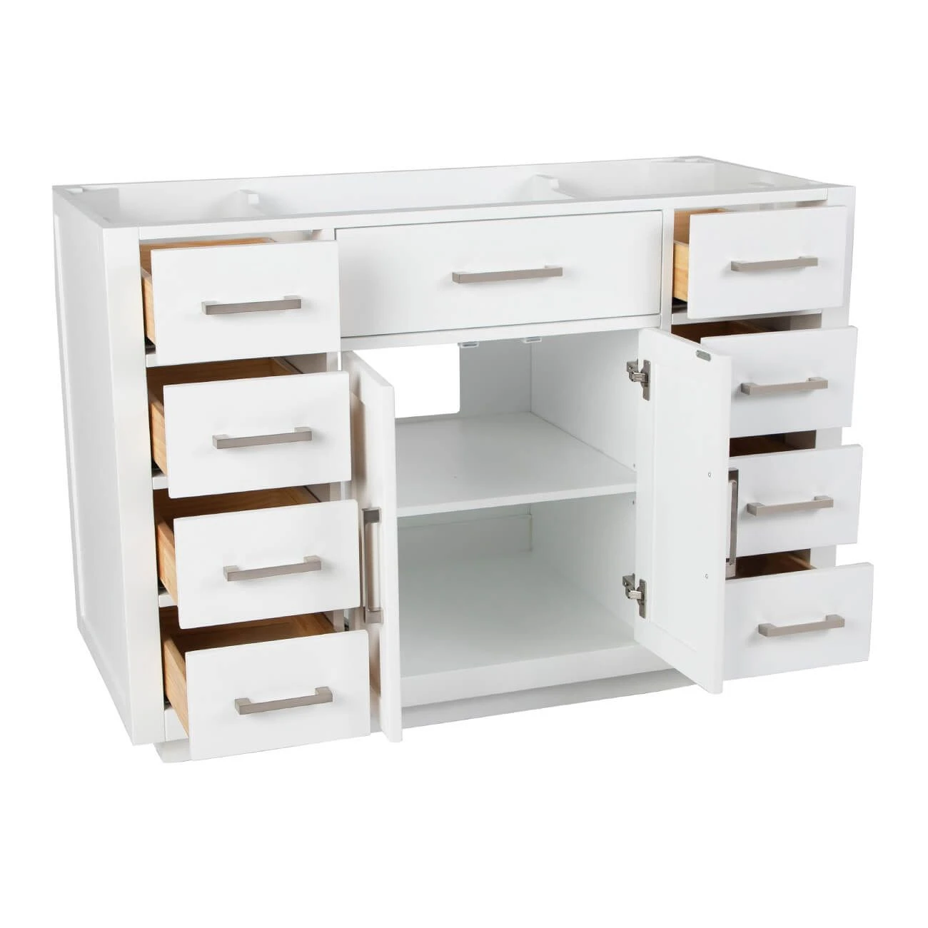 Barrett 48 Inch Oak Vanity With Rectangular Undermount Sink - White - Image 3